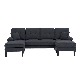 Dark Gray + Linen + 4 Seat + Foam