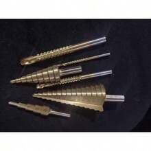 6pcs Multi-Function Step Drill Bit Set, Titanium Coated Cast Iron 4-20/12mm 3-12mm 3 6 8mm Multi-Size, One-Step Expansion Drilling, Suitable For Metal Plate, Wood, Plastic Drilling, Woodworking Installation, Pipe Operation Tools - One Size - View 9