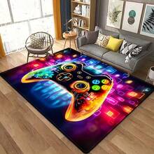 1pc Game Controller Decor Carpet, Decorative Rug, Bedroom Decor, Small Rug, Carpet, Home Decor, Living Room Carpet, Living Room Small Rug, Bedroom Rug, Living Room Home Decor, Outdoor Rug, Washable Carpet - Multicolor - View 5