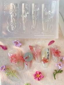 3D莲花锦鲤美甲装饰模具，美甲用品，美甲工具，美甲艺术工具，返校季，美甲，美甲贴片工具 - 無色 - 查看 10