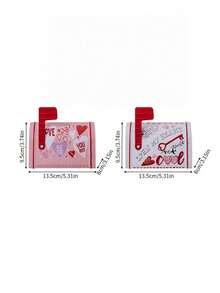 1 pieza Buzón de hierro decorativo, caja de almacenamiento de regalo de decoración del hogar, caja recuerdo, caja de regalo del Día de San Valentín para el intercambio en la escuela, decoración exquisita, regalo único para cumpleaños/vuelta al colegio - Multicolor - Ver 8