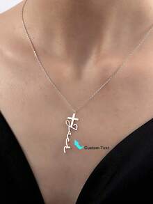 Custom Name Cross Necklaces For Women 18K Gold Plated Stainless Steel Personalized Name Cross Necklace Rapper Jewelry Hip Hop Gift - Multicolor - View 3