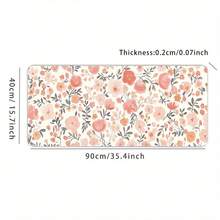 【35.4x15.7 英寸花卉桌垫】超大波西米亚风花卉桌垫 | 35.4x15.7 英寸艺术鼠标垫，带防滑橡胶底座和缝边 | 鲜艳的高清花卉印花设计 | 适用于家庭、办公室和游戏 | 送给女性的完美礼物，办公桌配件，文具，办公用品，鼠标垫，桌垫，办公桌配件，办公桌用品，办公配件，鼠标垫，书桌鼠标垫，桌面装饰 - 彩色 - 查看 14
