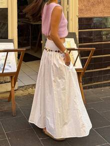 Áo vest dệt kim dáng rộng, cổ chữ V, cài cúc phía trước, không tay, kiểu dáng dễ thương, thích hợp cho mùa xuân/hè, màu hồng. - Hồng - Xem 6