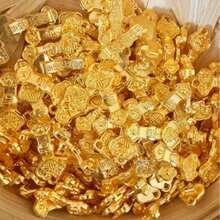 5pcs/Pack Solid Mini Gold Ingot, Tiny Gold Brick Sand, Gold Ingot Decor, Housewarming & Wedding Gift, Creative Gold Brick Ornament, 4 Styles Available Office Desk Desk Office Supplies Office Decor Office Desk Accessories Desk Accessories Office Accessories - Multiple - View 13
