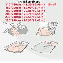 1pc Black & White Plaid Flannel Blanket, Thick & Warm Soft Fuzzy Blanket, Machine Washable, Suitable For Home, Bedroom, Office, Camping & Travel, All Seasons - Black and White - View 3