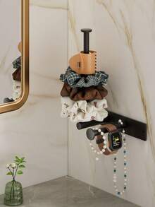1PC Multi-Functional, Drill-Free Wall-Mounted Tissue Holder Is Suitable For Home Bathrooms, Hotels, Kitchens, And RVs. It Can Hold Rolls Of Paper, Watches, And Other Small Items. - Multicolor - View 11