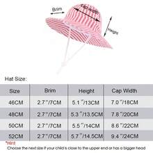 Baby Sun Hat Toddler Sun Protection Bucket Hats For Boys Girls Infant Wide Brim Beach Hat Baby Bucket Hat - Sun Hat With Wide and Narrow Stripes - View 3