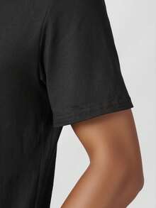 GRDR 男士夏季半拉链 Polo 衫，美式街头风修身款，百搭商务休闲上衣 - 黑色 - 查看 5