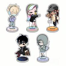 1PC Q Version Animal Hood Anime Character Acrylic Stand, Cute Cartoon Figure Desktop Display, Transparent Tabletop Ornament, Collectible Decoration, Lovely Gift For Anime Enthusiasts - Multicolor - View 2