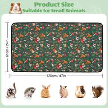 12" X 12" Washable, Reusable, Waterproof, Absorbent, Breathable, Non-Slip Guinea Pig Cage Pad, Suitable For Guinea Pigs, Rabbits, Hamsters, Rats - Multicolor - View 5