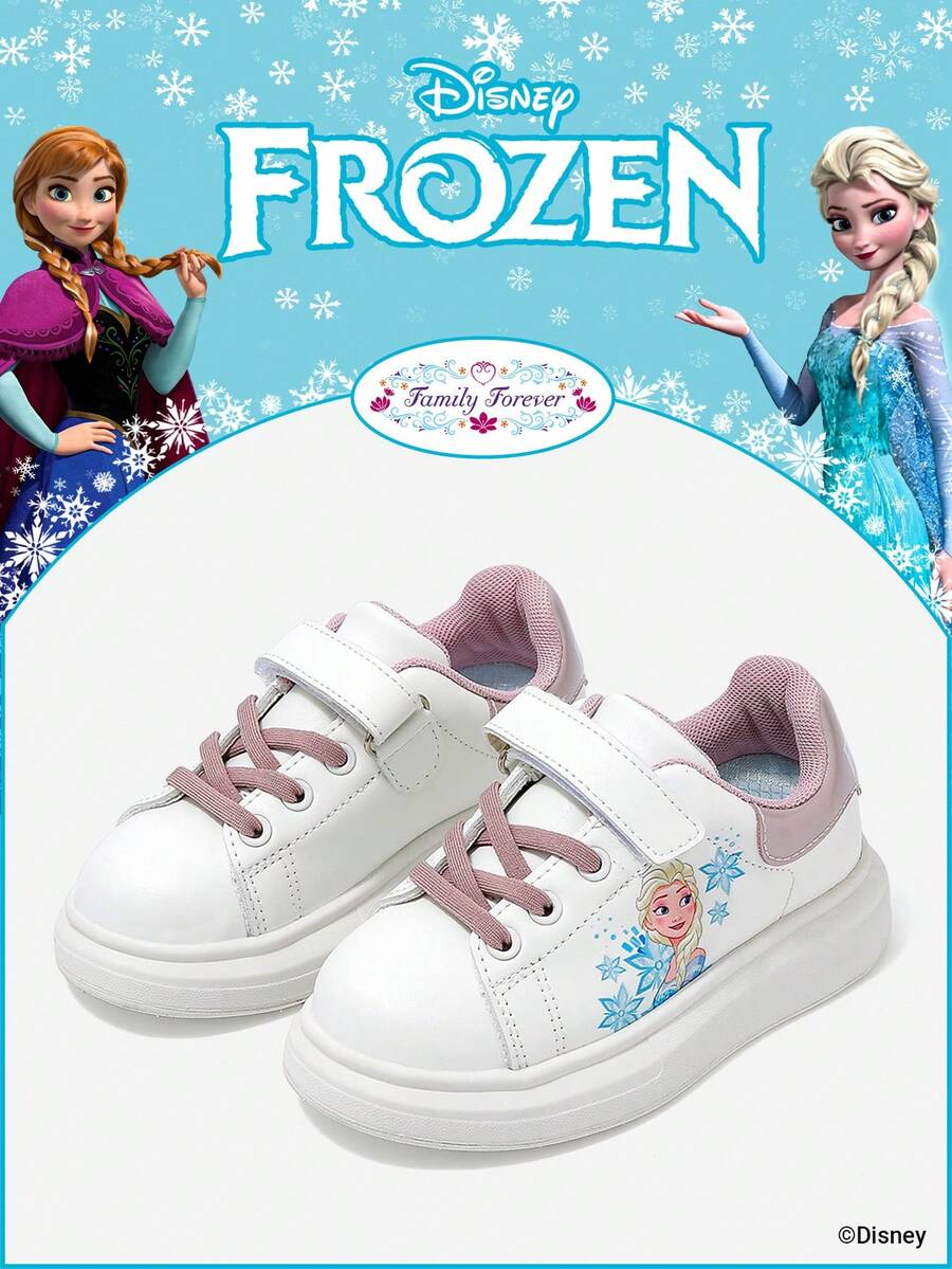 Disney Authorized Collaboration With Frozen | A Pair Of Children's Sports Shoes, Including Princess Sports Shoes, Anna Princess Sports Shoes, And Arendelle Princess Sports Shoes, Suitable For Daily Holiday Sports And Outdoor Wear. Comfortable, Slip Resistant, Wear-Resistant, And Breathable To The Soles Of The Feet (Children's Sports Shoes, Children's Shoes, Girls' Shoes, Girls' Shoes) - Pink - View 1