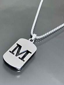 简约时尚百搭26个英文字母项链，男女皆宜，适合情侣、约会、日常佩戴 - 彩色 - 查看 19