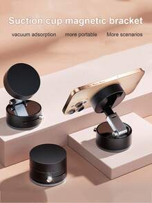 1pc Vacuum Suction Car Phone Holder, Adjustable Dashboard Car Phone Mount, 360° Rotatable Suction Cup Phone Holder Compatible With IPhone, Android, Hands-Free Windshield Phone Stand - Multicolor - View 1
