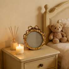 Marco de fotos retro de aleación de zinc, decoración de mariposa dorada de lujo, elegante marco de decoración de fotos - A - Ver 2