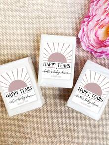 For Your Happy Tears Tissues - Custom Tissue Favors For Graduation - Personalized Tissue Packs + Labels - Tissue Stickers - Wedding Tissues - Multicolor - View 2