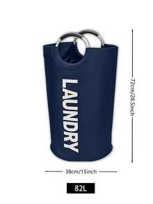 1个82升超大容量可折叠回收箱 - 圆柱形敞口设计，多功能塑料瓶收纳篮，节省空间的可折叠整理盒，经久耐用，易于清洁，无需用电，家用回收箱，瓶子收纳，现代美观，结构坚固，适合公寓生活、衣物收纳、衣柜整理。 - 彩色 - 查看 20