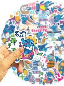 40pcs Disney Stitch Stickers Party Favors Stitch Cartoon Stickers Waterproof Vinyl Stickers - Blue - View 4