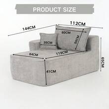 Sofas & Couches - Grey + Chenille + 2 Seat + Foam - View 2