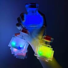 Pixel LED 鑰匙圈小夜燈 RGB 立方燈 互動式 LED 桌燈，適用於臥室、客廳、遊戲室、居家裝飾、家庭劇院、直播、氛圍照明、露營、婚禮裝飾與浪漫聖誕燈飾 - 彩色 - 查看 4