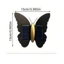 1个太阳能蝴蝶灯，LED太阳能蝴蝶壁灯，防水户外蝴蝶壁灯，适用于楼梯装饰、庭院装饰、花园装饰、户外墙壁装饰、家居装饰、走廊装饰。 - 太陽能壁燈 - 查看 3