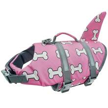 Adjustable Shark Design Dog Life Jacket, Reflective Rescue Handle Vest, Suitable For Swimming, Beach, Boating, Water Activities, Fits Large, Medium And Small Dogs - Pink - View 20