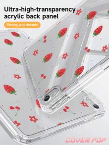 红色草莓保护套，兼容 iPad Air 4/5 10.9 英寸、7/8/9 10.2 英寸、(A16) 11 英寸第 11 代 (2025)，内置 Apple Pencil 插槽，也适用于 Galaxy Tab A9 11 英寸、Kindle 第 11 代 (2024) 和 Kindle Paperwhite 第 12 代 (2024)，夏季图案保护套，适合返校季、情人节等场合。 - 彩色 - 查看 5