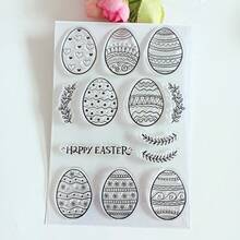 Easter Bunny, Eggs, Bird Nest Transparent Stamps, Scrapbooking & Card Making DIY Decorative Materials, Basket, Tulips, Handmade Card Decorations - Easter - View 3