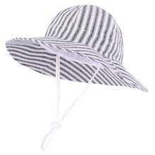 Baby Sun Hat Toddler Sun Protection Bucket Hats For Boys Girls Infant Wide Brim Beach Hat Baby Bucket Hat - Sun Hat With Wide and Narrow Stripes - View 20