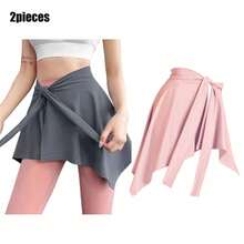 Women's Silky Quick-Dry Adjustable Shawl/Belt/Scarf, Sports Underskirt, Anti-Embarrassment & Anti-Glare, One-Piece Dress Covers Hips To Look Slimmer, Fitness Yoga Dress, Women's Wrap Skirt, Fitness Yoga Tie Shawl, Running Anti-Glare Skirt, Wrap Skirt, Tie Jumpsuit Dress, Covers Hips To Look Slimmer, Anti-Glare, Yoga Fitness Sports Dance Women's Skirt, Summer & Autumn Polyester - Multicolor - View 12