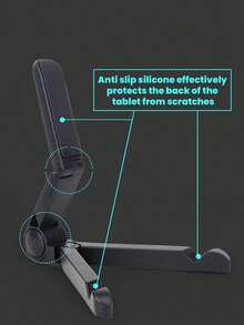 1pc Tablet & Phone Stand, Portable Slouchy Bracket, Foldable Triangular Desktop Cooling Holder - Support - View 8