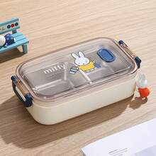 Hộp cơm bento Miffy một lớp bằng thép không gỉ được cấp phép chính thức, có hai ngăn, thiết kế nhân vật hoạt hình anime Nhật Bản đáng yêu, phù hợp cho học sinh, nhân viên văn phòng, thanh thiếu niên và người lớn, món quà sinh nhật và ngày lễ hoàn hảo cho người hâm mộ và nhà sưu tập anime, thiết kế hình thỏ thời trang và dễ thương, bền, chống rò rỉ, có thể tái sử dụng, hộp đựng thực phẩm giữ nhiệt di động. - Nhiều màu - Xem 14