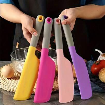 1pc Extra Large Silicone Cake Spatula - Heat Resistant, Non-Stick, Soft Kitchen Tool For Cooking, Baking, Mixing And Scraping, Silicone Jam Mixing Scraper Large Cake Cream Spatula Baking Kitchen Baking Tool