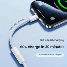 Lightning 转 Type-C 适配器，适用于 17/16/15 的充电和数据传输，耐用编织线缆转换器，可将 Lightning 设备充电并传输数据至 Type-C 接口 - 彩色 - 查看 11