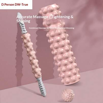 3pcs/Set Solid Wolfstooth Massage Stick, Foam Roller, Muscle Relaxation, Massage Wheel For Back, Legs, Arms And Buttocks, Large Muscle Massager, Leg Massager, Fascia Release Tool, Yoga Accessories