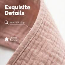 TDHD 5pcs/Pack Newborn Solid Color 4-Layer Gauze Super Soft Absorbent Skin-Friendly Daily Use Triangle Bibs - Baby Pink - View 5