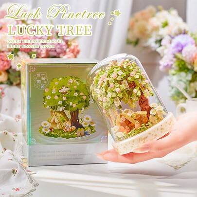 1pc Micro Building Block Artificial Flower Bouquet, DIY Unique Home Decor, Plant Series, Suitable For Home Decoration, Girlfriend Gift, Mother's Day Gift, Birthday Gift, Fashion Toy, Red Rose