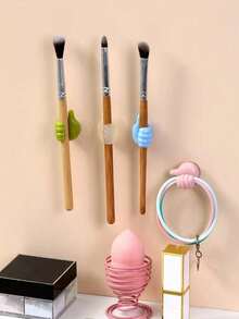 5pcs/10pcs/20pcs Multi-Color Thumb-Shaped Cable Clips, Cute Adhesive Hooks For Car Keys, Household Wire & Cable Management Hooks, No Drilling Required - A - View 8