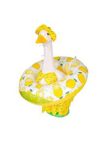 Bộ trang phục ngỗng kiểu Hawaii mùa hè, bộ bikini cho ngỗng, phù hợp với tượng ngỗng cao 23 inch, kèm mũ, kính thời trang và phao bơi để trang trí sân xi măng (Tượng ngỗng không bao gồm). - chanh vàng - Xem 7