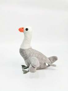 1pc 30cm/11.81in Plush Goose Doll, Cute Cartoon Expression Doll, Soft & Fun Pillow, Suitable For Kids & Adults, Ideal Gift For Christmas, Halloween, Birthday, Children's Day, Anniversary - Light Grey - View 7