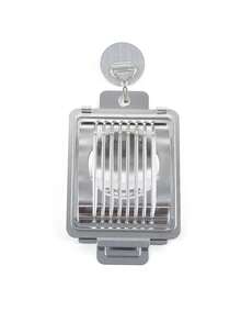 1个不锈钢切蛋器，多功能切蛋器，厨房工具，切蛋器，咸蛋切蛋器，切蛋工具，适用于切鸡蛋、水果等。情人节、斋月吉祥、斋月吉庆、奉至仁至慈的之名、开斋节吉祥 - 銀色 - 查看 4