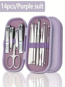 Juego de cuidado de manicura y pedicura profesional, juego de cuidado personal para mujeres, juego de cuidado de los pies (incluye herramienta para eliminar la cera de los oídos, cortaúñas, herramientas de manicura), bolsa de viaje unisex, regalo para amigos, familiares y padres - Ver 4