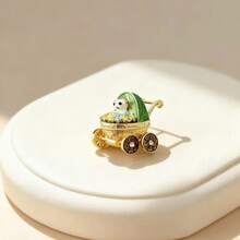 1pc Cute Cartoon Cat Stroller Accessory, Versatile Daily Wear Brooch - Multicolor - View 4