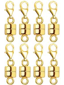 14K Gold & Silver Magnetic Clasp With Lobster Clasp, Suitable For Necklace Extension Chain And Bracelet Closure - Multicolor - View 11