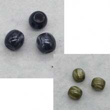 20 件 CHUPU 12 毫米树脂大孔珠，适合 DIY 珠宝制作 - 多种颜色（白色、米色、棕色、绿色），带大理石纹理和斑点图案 - 非常适合手链、项链和工艺项目，抛光纹理工艺珠，适合珠宝制作，CHUPU - 彩色 - 查看 26