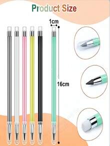 1-12pcs New HB Eternal Pencils, Black, High-Tech, Unbreakable, No Need To Sharpen, Sketching Pencils, Father's Day Gift, Mother's Day Gift, Gift For Friends - 12 Color Schemes - View 7