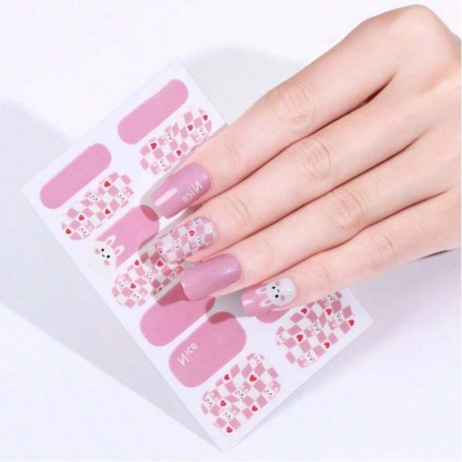 14 Classic Shiny Gradient Nail Stickers With 1 Nail File Women Girls Daily Party Art Decoration - ZA-0333 - View 1