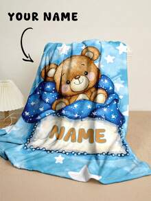 1pc Personalized Custom Blanket, Text Blanket, Wall Hanging, Suitable For Adults, Personalized Blanket, Personalized Throw Blanket, Suitable For Mother's Day, Father's Day, Graduation Ceremony, Personalized Gift, Gender-Neutral - Multicolor - View 8