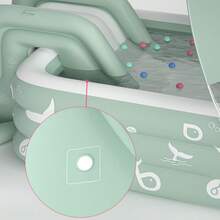 1pc Durable PVC Inflatable Swimming Pool, Easy To Install. Suitable For Summer Backyard Entertainment And Swimming Parties. This Easy-To-Install Swimming Pool Is An Inflatable Swimming Pool Toy. - A - View 3