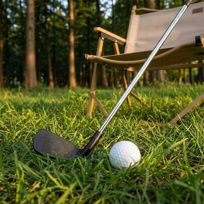 1pc Detachable Adult Golf Club, 3-Piece Detachable Golf Club With Iron Shaft, Lightweight Aluminum Alloy Shaft With Non-Slip Grip, 93cm Adjustable Length, Suitable For Beginners And Casual Golfers, Applicable For Indoor Practice, Outdoor Golf Course And Backyard Training